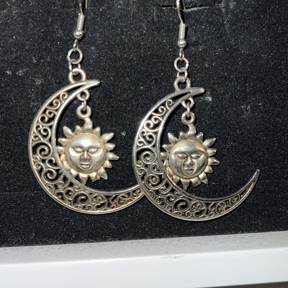 Sun and moon earrings